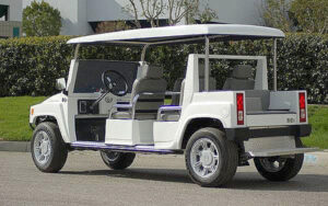 6 Passenger White Hummer Limo Golf Cart affordable golf cart rental, golf cart rent cabo san lucas