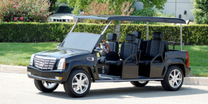 Black Escalade Limo Golf Cart affordable golf cart rental, golf cart rent cabo san lucas