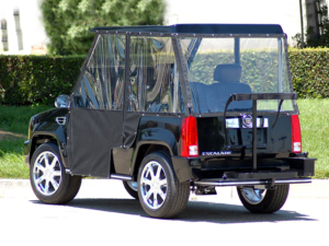 Black Escalade With Enclosure affordable golf cart rental, golf cart rent cabo san lucas