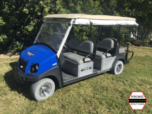 Blue Club Car 6 Passenger Golf Cart affordable golf cart rental, golf cart rent cabo san lucas