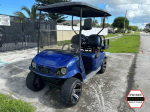 Blue EZGO 4 Passenger Golf Cart affordable golf cart rental, golf cart rent cabo san lucas