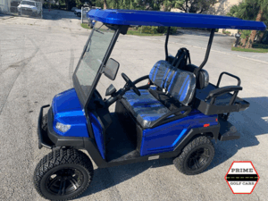 Hydro Blue Bintelli Beyond 4 Passenger Lifted Golf Cart affordable golf cart rental, golf cart rent cabo san lucas