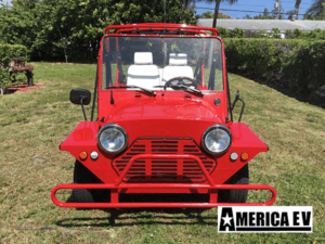 Red Mokee 4 Passenger Golf Cart affordable golf cart rental, golf cart rent cabo san lucas