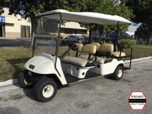 White EZGO 6 Passenger Golf Cart affordable golf cart rental, golf cart rent cabo san lucas