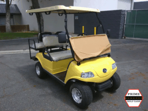 Yellow Evolution 4 Passenger Golf Cart affordable golf cart rental, golf cart rent cabo san lucas