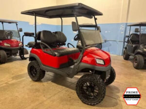 Red Club Car 4 Passenger Lifted Golf Cart cabo san lucas golf cart rental, golf cart rentals