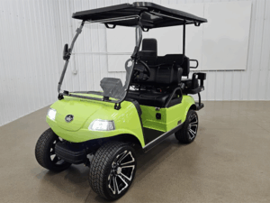 Lime Green Evolution 4 Passenger Golf Cart cabo san lucas golf cart rental, golf cart rentals